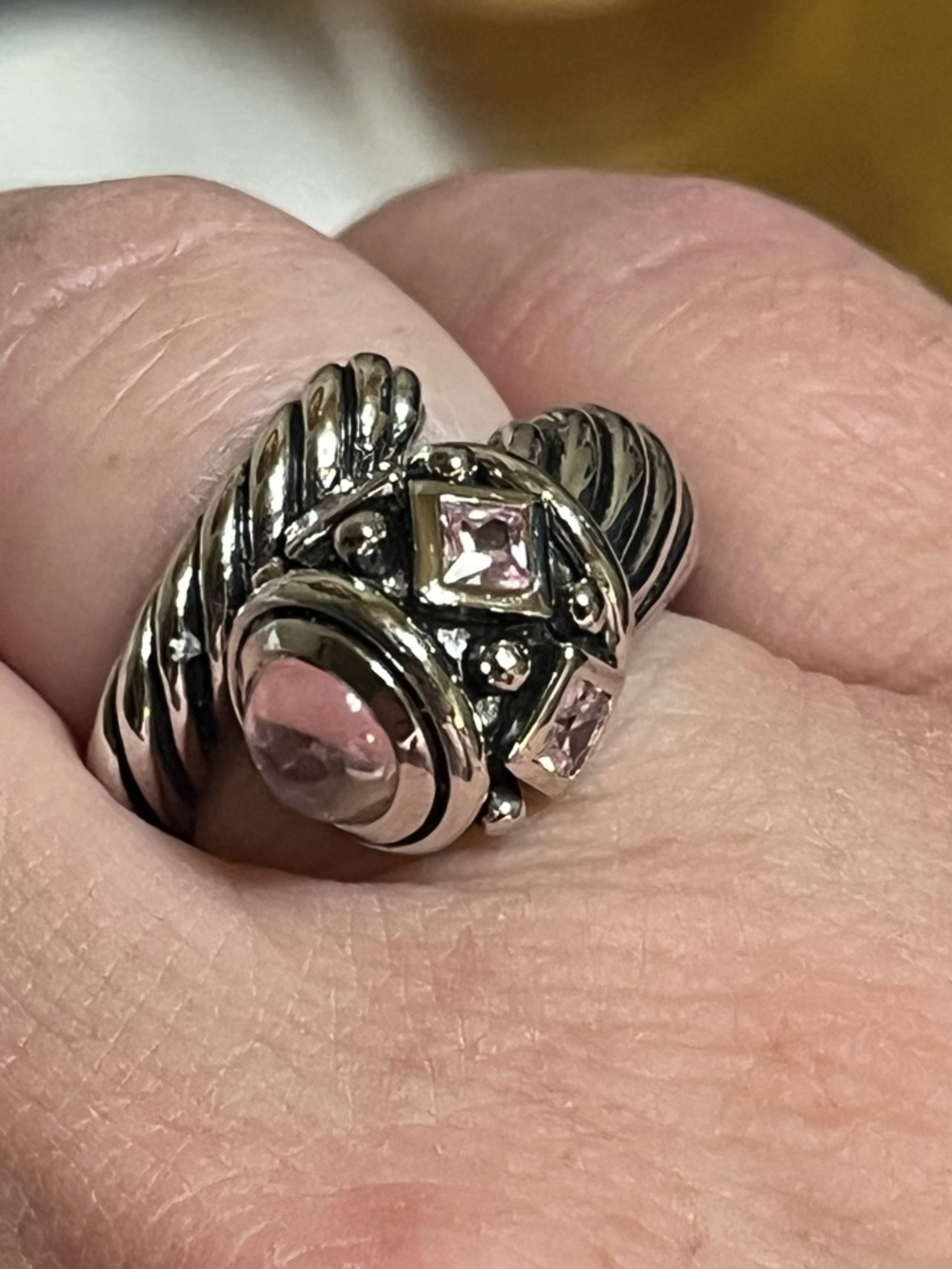 Pink Cable Wrap Around Ring - Picture 12 of 16